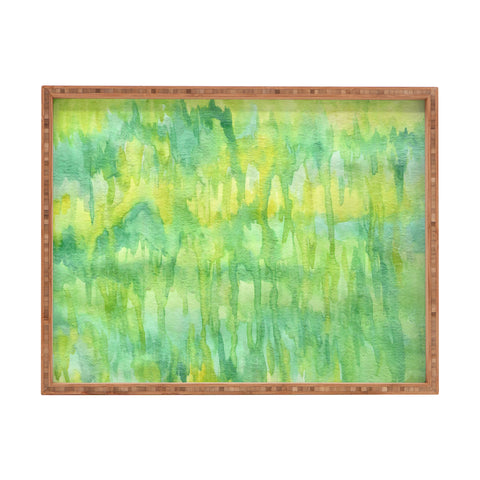 Lisa Argyropoulos Watercolor Greenery Rectangular Tray