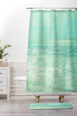 Lisa Argyropoulos Where Ocean Meets Sky Shower Curtain And Mat