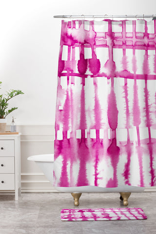 Lisa Argyropoulos Wild Magenta Shower Curtain And Mat