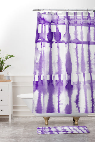 Lisa Argyropoulos Wild Violet Shower Curtain And Mat
