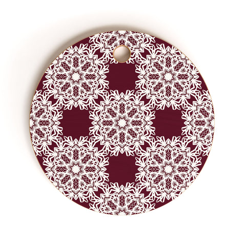Lisa Argyropoulos Winter Berry Holiday Cutting Board Round