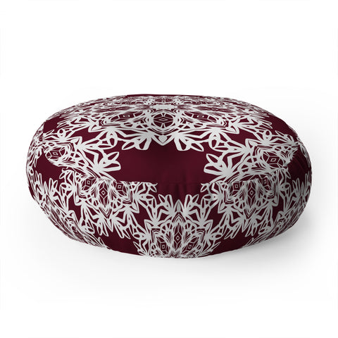 Lisa Argyropoulos Winter Berry Holiday Floor Pillow Round