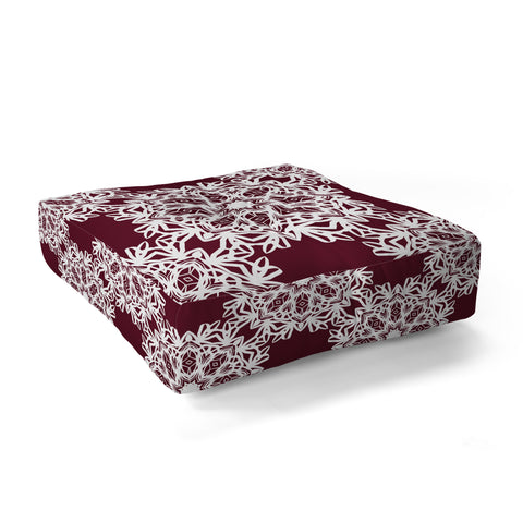 Lisa Argyropoulos Winter Berry Holiday Floor Pillow Square