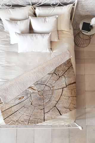 Lisa Argyropoulos Wood Cut Fleece Throw Blanket