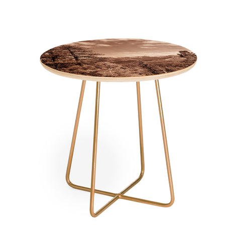 Lisa Argyropoulos Yosemite View Warm Sepia Round Side Table