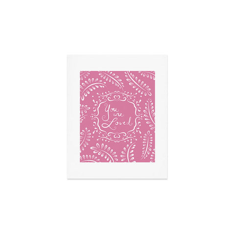 Lisa Argyropoulos You Are Loved Blush Art Print