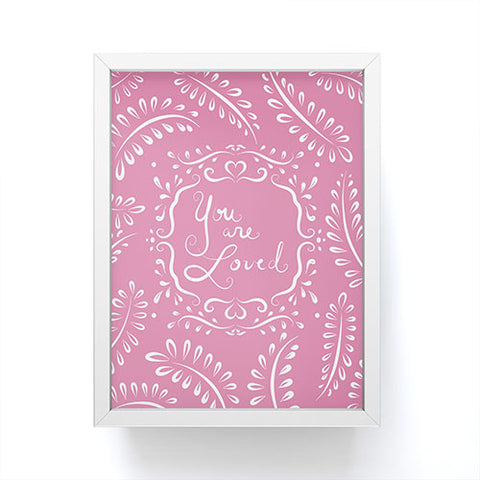 Lisa Argyropoulos You Are Loved Blush Framed Mini Art Print