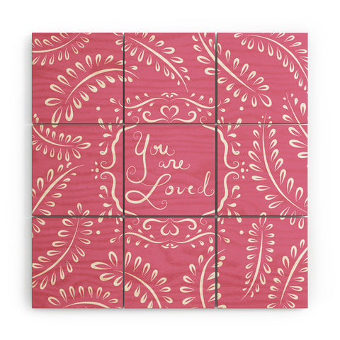 Lisa Argyropoulos You Are Loved Blush Wood Wall Mural