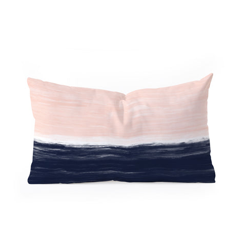 Little Arrow Design Co Anahita in pink and blue Oblong Throw Pillow