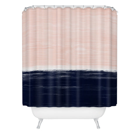 Little Arrow Design Co Anahita in pink and blue Shower Curtain