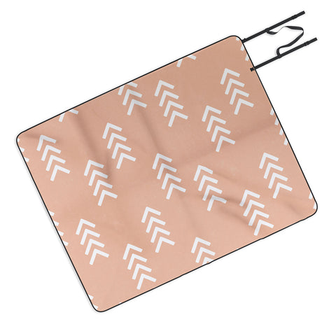 Little Arrow Design Co arcadia arrows peach Picnic Blanket