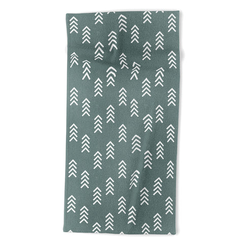 Little Arrow Design Co arcadia arrows teal Beach Towel
