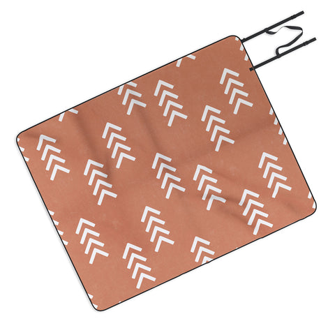 Little Arrow Design Co arcadia arrows terracotta Picnic Blanket