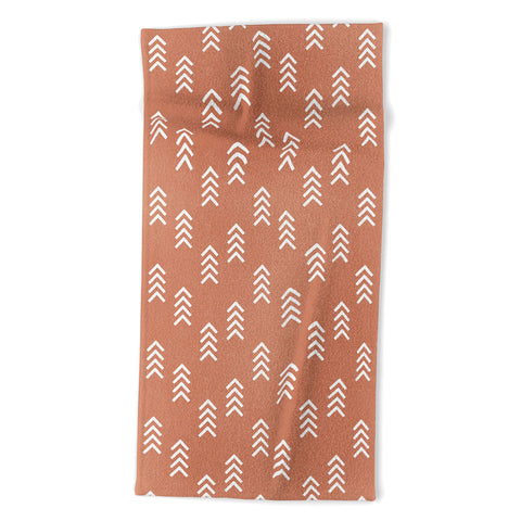 Little Arrow Design Co arcadia arrows terracotta Beach Towel