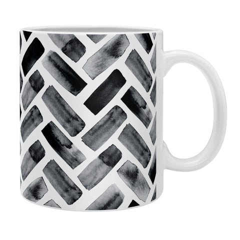 Little Arrow Design Co arcadia herringbone in black Coffee Mug