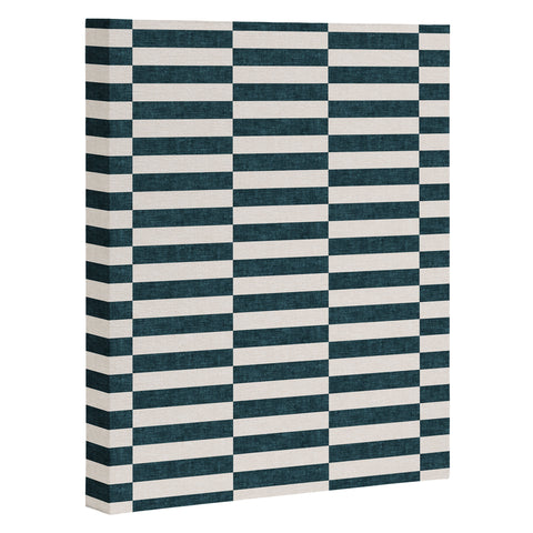 Little Arrow Design Co aria blue rectangle tiles Art Canvas