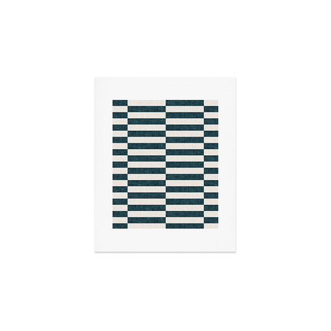 Little Arrow Design Co aria blue rectangle tiles Art Print