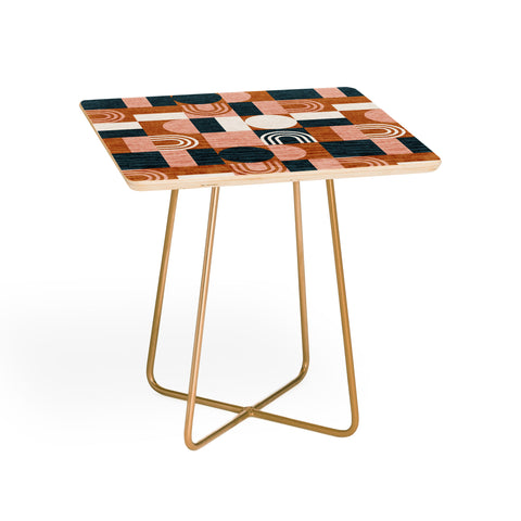 Little Arrow Design Co aria geometric patchwork Side Table