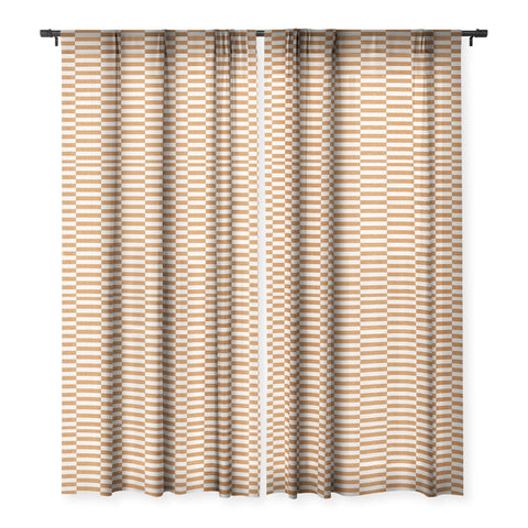 Little Arrow Design Co aria rectangle tiles Sheer Window Curtain