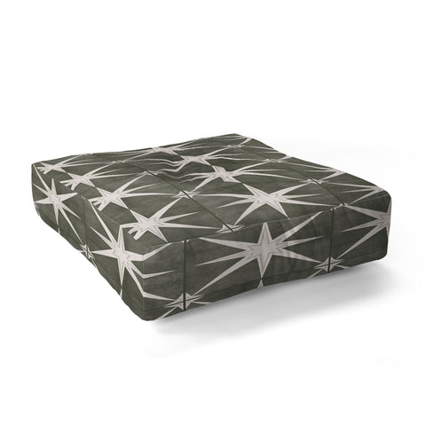 Little Arrow Design Co arlo star tile olive Floor Pillow Square