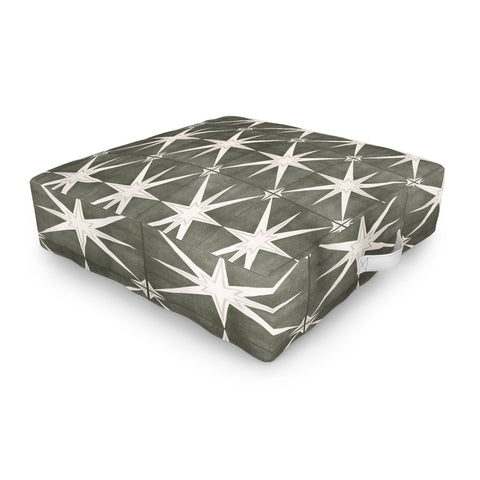 Little Arrow Design Co arlo star tile olive Outdoor Floor Cushion