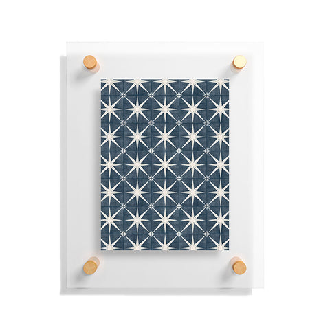 Little Arrow Design Co arlo star tile stone blue Floating Acrylic Print