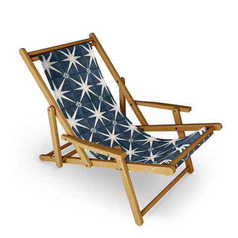 Little Arrow Design Co arlo star tile stone blue Sling Chair