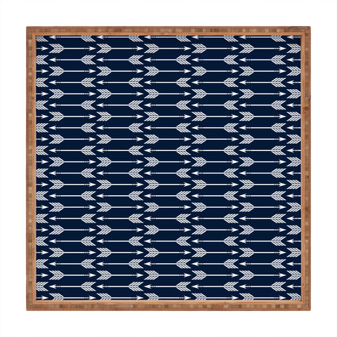 Little Arrow Design Co arrows on navy Square Tray