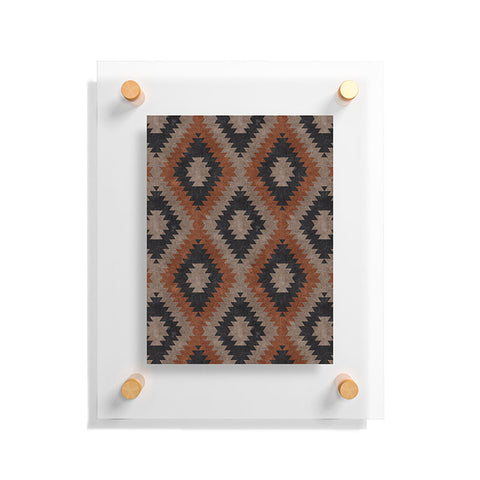 Little Arrow Design Co aztec neutrals inkwell taupe Floating Acrylic Print