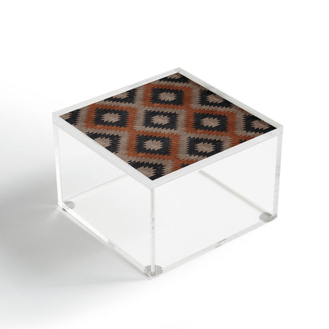 Little Arrow Design Co aztec neutrals inkwell taupe Acrylic Box