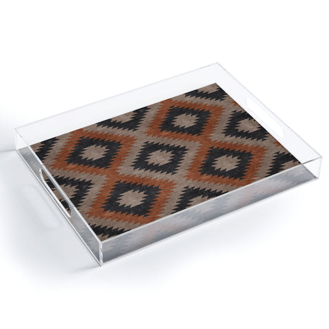 Little Arrow Design Co aztec neutrals inkwell taupe Acrylic Tray