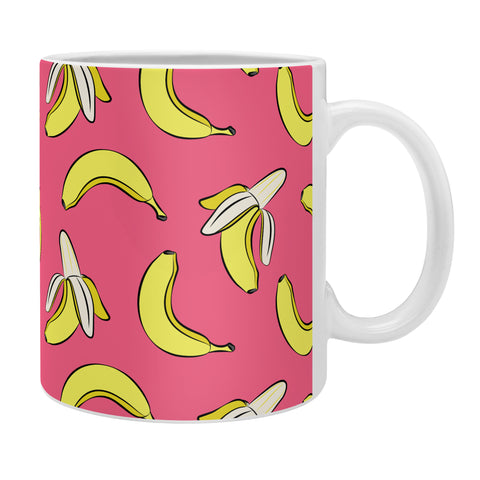 Little Arrow Design Co Bananas on Pink Coffee Mug
