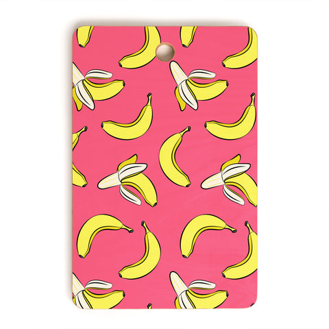 Little Arrow Design Co Bananas on Pink Cutting Board Rectangle