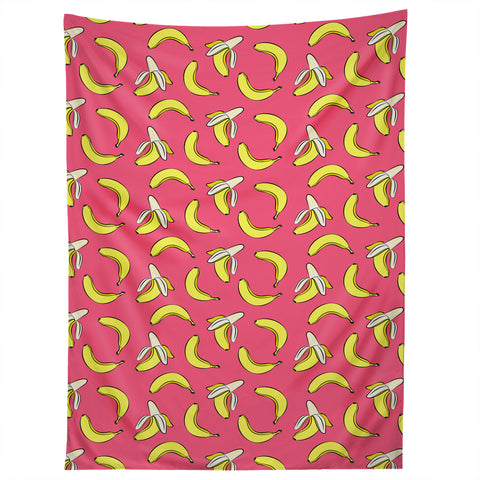Little Arrow Design Co Bananas on Pink Tapestry