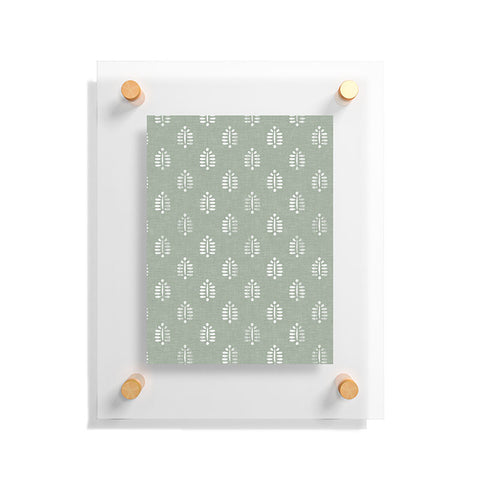 Little Arrow Design Co block print ferns sage Floating Acrylic Print