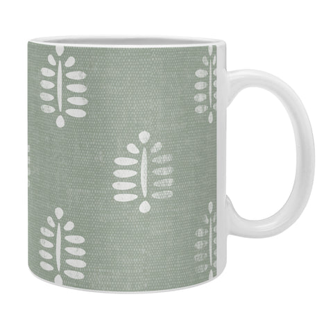 Little Arrow Design Co block print ferns sage Coffee Mug