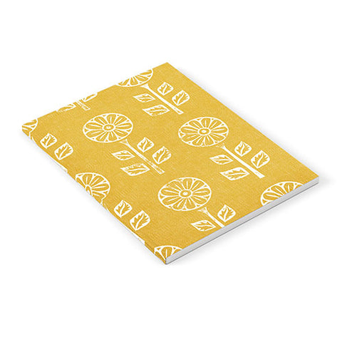 Little Arrow Design Co block print floral mustard Notebook