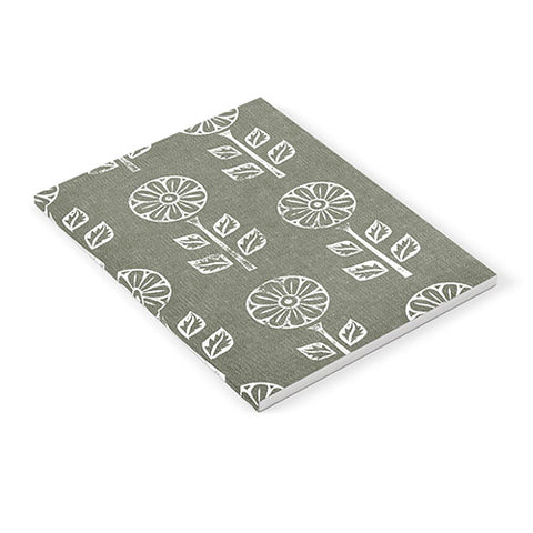 Little Arrow Design Co block print floral olive green Notebook