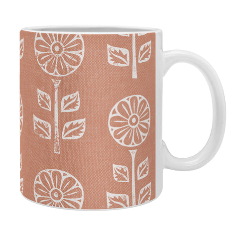 Little Arrow Design Co block print floral terracotta Coffee Mug