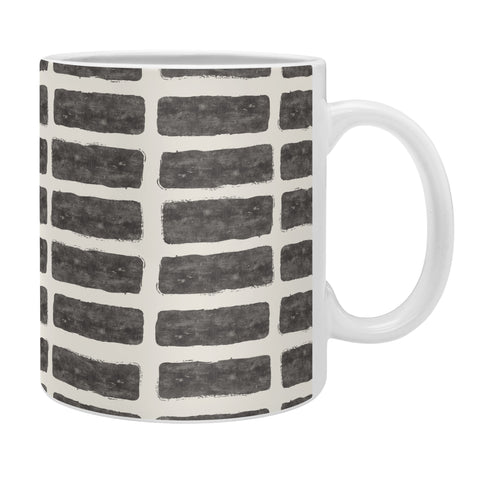 Little Arrow Design Co block print tile charcoal Coffee Mug