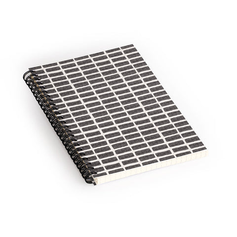 Little Arrow Design Co block print tile charcoal Spiral Notebook