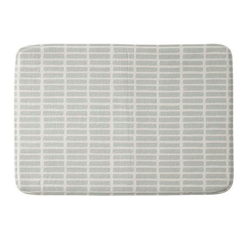 Little Arrow Design Co block print tile sage Memory Foam Bath Mat