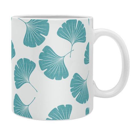 Little Arrow Design Co blue ginkgo leaves Coffee Mug