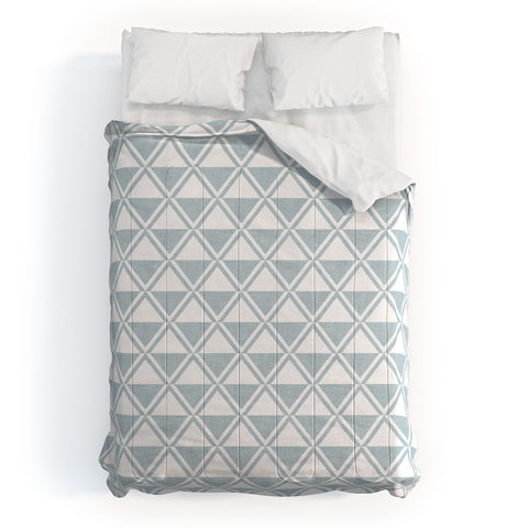 Little Arrow Design Co bodhi geo diamonds blue Comforter