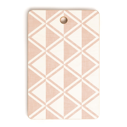 Little Arrow Design Co bodhi geo diamonds pink Cutting Board Rectangle