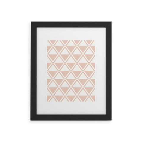 Little Arrow Design Co bodhi geo diamonds pink Framed Art Print