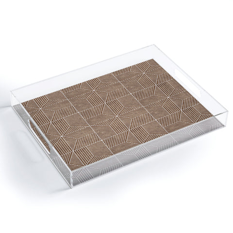 Little Arrow Design Co bohemian geometric tiles brow Acrylic Tray