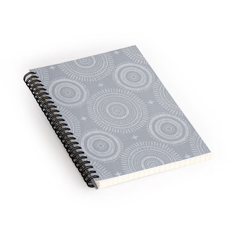 Little Arrow Design Co boho sun and stars spa blue Spiral Notebook