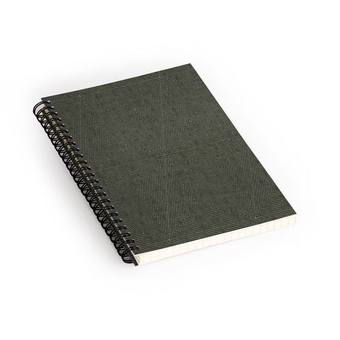 Little Arrow Design Co boho triangle stripes olive green Spiral Notebook