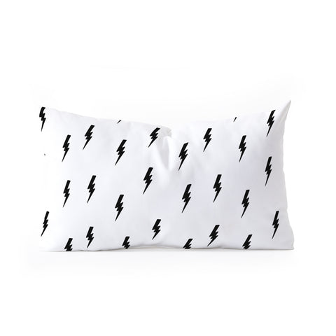 Little Arrow Design Co bolts in black Oblong Throw Pillow